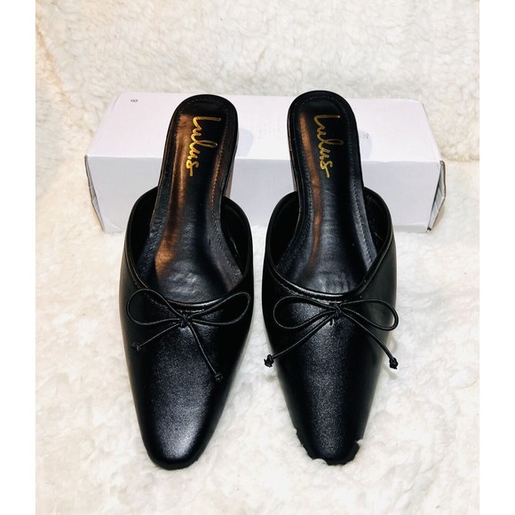 Lulus Women’s Carleigh Black Ballet Mule Slides - Size 10 - Picture 5 of 6